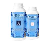 Resin Pro 1.6kg Resine Epoxy Ultra Transparente Polyvalente à haute performance pour créations artistiques, de bijoux, plateau, table rivière, revêtement et modelage - Assistance technique en Français