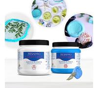 Resin Pro - 2 KG i-Gum Fast Caoutchouc de Silicone en Pâte - Rapide, Prêt en 10 Min, Non Toxique, Bicomposants A+B, Plasmable, Anti-adhérent, pour Moules, Malléable, Facile - Bleu Clair
