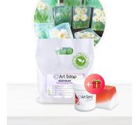 Resin Pro ArtSoap MilkySoap - Base pour savons artisanaux au Lait de chèvre 1 kg avec Colorant Passion en Cadeau, Bases pour Une création de Savon Facile, sûre et Polyvalente, Base de Savon