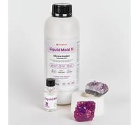 Resin Pro ® Caoutchouc de silicone liquide pour moulage 5 Shore A, reproduction de modèles, pour moulage et bijoux très souples et détaillés, durcissement rapide - Blanc semi-brillant (5.25 Kg)