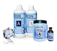 Resin Pro KIT 800GR RESINE EPOXY TRANSPARENTE + CAOUTCHOUC DE SILICONE LIQUIDE GR 500 pour moulage et créations artistiques.