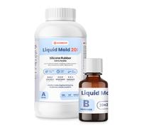 Resin Pro Liquid Mold : caoutchouc de silicone liquide (525 g) pour créer des moules pour époxy, polyuréthane, cire, savon, plâtre, ciment - Dureté 20 Shore A
