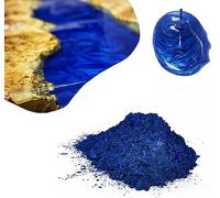 Resin Pro Pigments Sahara pour résine époxy, poudre de mica 10g pour travaux d'époxy, revêtements, plans de travail, tables, bricolage, arts et métiers, effet de mouvement (Blu Fonce)
