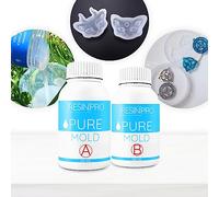 RESIN PRO Pure Mold: Caoutchouc de Silicone Liquide Translucide Et Rapide (500g) pour La Création de Moules Pour Résines Époxy, Polyuréthane, Cire, Savon Gypse Ciment - Dureté 13 Shores