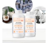 Resin Pro® Pure Mold - Caoutchouc Silicone Liquide 1 Kg Translucide 1:1 Rapide - Création de Moulages en Résine Époxy, Polyuréthane, Cire, Savon, Plâtre - Dureté 30 Shore A - 100% Fabriqué en Italie