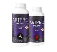 Resin Pro ® Résine Epoxy Art Pro Deluxe 1.7Kg: Idéale Pour Les Surfaces Inclinées/Verticales, Pour Les Revêtements, Sous De Verre, Plateaux, Assistance Technique en Français