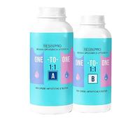 RESIN PRO Résine Époxy Transparente 1:1 pour la Création de Bijoux, d'Œuvres Artistiques, Facile à Utiliser et Résistante à l'Humidité, 2 Kg, Résine Adaptée aux Débutants.