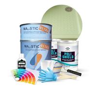 Resin Pro® ShowerFix Kit - Réparation Receveur de Douche/Baignoire avec Mastic Époxy Rapide, Peinture de Protection, Made in Italy - Vert Clair Mat