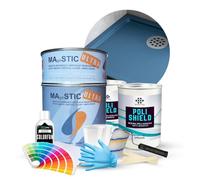 Resin Pro® ShowerFix Kit - Réparation Receveur de Douche/Baignoire avec Mastic Époxy Rapide, Peinture de Protection, Made in Italy - Bleu Brillant