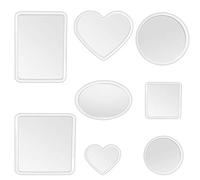 Resin Silicone Mold 8 PCS Epoxy Resin Coaster Moulds Include Heart Round Square Rectangle Oval Shape Resin Art Molds for DIY Coasters Pendant Art Crafts Home Decorations