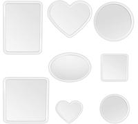 Resin Silicone Mold 8 Pcs Epoxy Resin Coaster Moulds Include Heart Round Square Rectangle Oval Shape Resin Art Molds For Diy Coasters Pendant Art Crafts Home Decorations