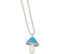 Resin Simulation Mushroom Necklace Dangle Pendant Chain Beads Necklace Handmade Cute Food Cartoon Jewelry For Women Teens Gifts,Blue Practical