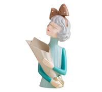 Resin Statue Vase - Figurine Planter, Bedroom Study, Dining Porch | Resin Statue Figurines With Flower Arrangement Decoration Design, Desktop Planter Vase For Bedroom Study Room Dining Table Po