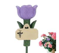 Resin Watering Station, Bee Drinking Cups, 2.36x7.09 inches Flower Feeder with Hand-Painted Finish, Durable Resin Perch, Hydration Tool with Colorful Style, Garden Accessory for Backyard & Park