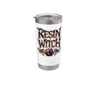 Resin Witch Chemise de menuisier d’art en résine époxy Gobelet isotherme en acier inoxydable double paroi