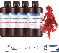 Résine 3D Anycubic, disponible en plusieurs couleurs, haute précision pour l'impression LCD, Tran-Red-4kg