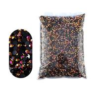 Résine AB gelée 2-6mm, Strass Non correcteurs, cristaux en plastique à dos plat, paillettes, gros paquet de pierres(Golden Rose Red AB,2mm 10000pcs)