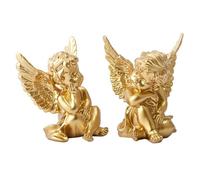 Résine Ange Ornements décoratifs [Paire d'or] [Boxed]