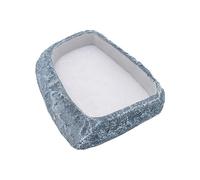 Résine d'alimentation du Reptile - Rock Pattern Reptile Aliments and Water Plat | Terrarium Food Bowl | Accessoires De Réservoir d'angle pour Désert, Tortue Tropicale pour Adultes, Dragon Barbu