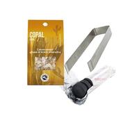 Résine de Copal à brûler + pince et rouleau de charbons