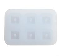 Résine de fabrication de bijoux compatible avec les systèmes de colle époxy et AB pour créer des perles cubiques et rondes (8 mm rond (cube de 8 mm (avec trous))