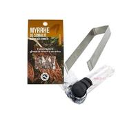 Résine de Myrrhe de Somalie à brûler + pince et rouleau de charbons - Les