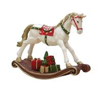 Résine Décoration de Cheval Rock - Statuette décorative traditionnelle pour Noël | Hanging Fête Tree Architecture d'intérieur Atmosphère de table décorative Cheminée Style rustique Collection Hiver
