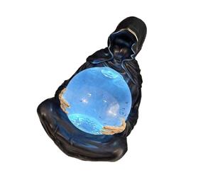 Résine Dieu de la Mort en cristal - Chauve-souris volante lumineuse à LED - Décoration d'Halloween pour fêtes à la maison et cadeaux de collection d'Halloween - Sculpture en résine de collection