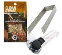 Résine d'Oliban de Somalie à brûler + pince et rouleau de charbons Multicolore