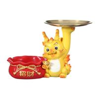 Résine Dragon Money Jar Boîte De Pièces Monnaie en Résine Unique Clés Bureau Petits Objets pour L'économie Et La Décoration Décoration Solution Stockage Unique Figurine Faite À La