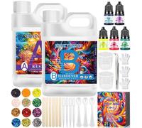 Résine Epoxy, 1:1 Epoxy Resin Kit Complet, 1016 Ml Resine Epoxy Transparente, Kit Resine Epoxy Complet Débutant, Pour Fabrication De Bijoux, Artisanale, Porte-Clés