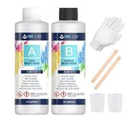 Résine Époxy 474ml Transparente avec Durcisseur Non Toxique - Kit avec Bâtons et Gants - Ratio de Coulée 1:1 pour Bois, Fabrication de Bijoux et Créations Artistiques