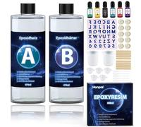 Résine Époxy - 948ML Kit, Cristal Transparent Sans Jaune Sans Mousse Résine et Durcisseur Kit Pour Art Casting Résine, Projet de Bijoux, Bricolage, Artisanat, Moule, Peinture D'art (474MLx2)