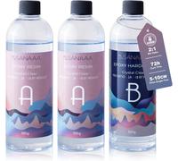 Résine Époxy À Coulée Profonde,10cm De Profondeur 2:1,Haute Brillance Et Transparente,Résine Époxy Sans Bulles Pour Table Craft River,Remplissage De Bois,Moulage De Revêtement(1,5kg)