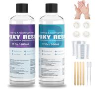 Résine Époxy Avec Durcisseur 1: 1 Set, 1 L De Résine Époxy Transparente Sans Bulles, Résine De Moulage Transparente Comme Du Cristal Pour Bijoux, Moules, Décoration Intérieure