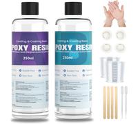 Résine Époxy Avec Durcisseur 1: 1 Set, 500 Ml De Résine Époxy Transparente Sans Bulles, Résine De Moulage Transparente Comme Du Cristal Pour Bijoux, Moules, Décoration Intérieure