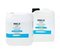 Résine Époxy Avec Durcisseur, Bloqueur UV, Cristallin | 8KG | Ensemble de Résine Synthétique de Coulée