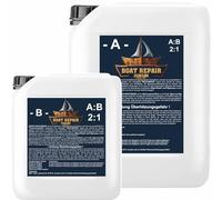 Résine époxy Boat Repair 9 kg Résine de laminage époxy pour réparation de bateau, construction de bateaux, voitures, avions, modélisme, construction de moules, prototypage de voiture, résine GFK 2K et