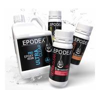 Résine époxy EPODEX - Série PRO | Résine époxy cristalline pour coulées jusqu’à 2 cm, 5 cm ou 10 cm | Kit de résine de coulée pour revêtements, art, artisanat, bijoux, lampes, tables river et plus
