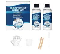 Résine Époxy,Set D'Outils Transparents Protection UV,Kit de Résine Époxy pour Créations | pour Débutants & Familles - Création Bijoux, Moulages, Sous-Verres, Revêtements et Décorations