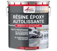 Résine Époxy Sol Autolissante Carrelage et Béton 5 kg Rouge signalisation