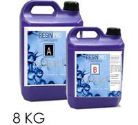 8 Kg Resine Epoxy Ultra Transparente Polyvalente à haute performance pour créations artistiques, de bijoux, plateau, table rivière, revêtement et modelage - Assistance technique en Français