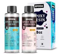 Resine Epoxy Transparente 8oz/236ml Cristal Kit Resine Epoxy Débutant Résine Epoxy Ratio 1:1 Volume pour Fabrication Bijoux