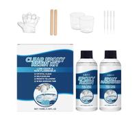 Résine époxy transparente - Kit de durcisseur de colle AB de 100 ml, outils de mélange de résine transparente, kit de bricolage avec projets artistiques | Idéal pour les bijoux, sous-verres