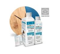 Résine Époxy Transparente pour Tables et Créations, Effet Verre - Idéale pour artisanat, accessoires, River Tables - table rivière- et Design. Colorable (1.3, Kilogrammes)