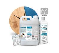 Résine époxy transparente pour tables et créations, effet verre - idéale pour artisanat, accessoires et design. Colorable (3,9 kg)