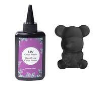 Résine époxy UV colorée Joligel pour la fabrication de bijoux, aucun pigment nécessaire, un composant non nécessaire à mélanger, 100 ml, gris foncé