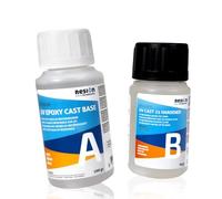 Résine et époxy avec durcisseur, bloqueur UV, transparent | 160 g | Kit de résine époxy pour débutants