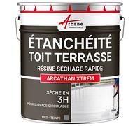 Résine Étanchéité Toit Terrasse Balcon, Séchage Rapide 17 kg Gris Argent | Séchage Rapide 3H, 100% Étanche, Circulable, Toit Terrasse, Balcon, Béton, Carrelage, Bois - Arcane Industries