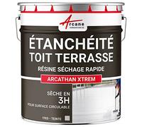 Résine Étanchéité Toit Terrasse Balcon, Séchage Rapide 17 kg Gris Clair | Séchage Rapide 3H, 100% Étanche, Circulable, Toit Terrasse, Balcon, Béton, Carrelage, Bois - Arcane Industries